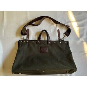 Line Of Trade Weekender Bag #0312 Green Canvas/Leather